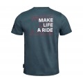BMW Motorrad T-Shirt Make Life A Ride Logo Ανδρικό Γκρι ΕΝΔΥΣΗ